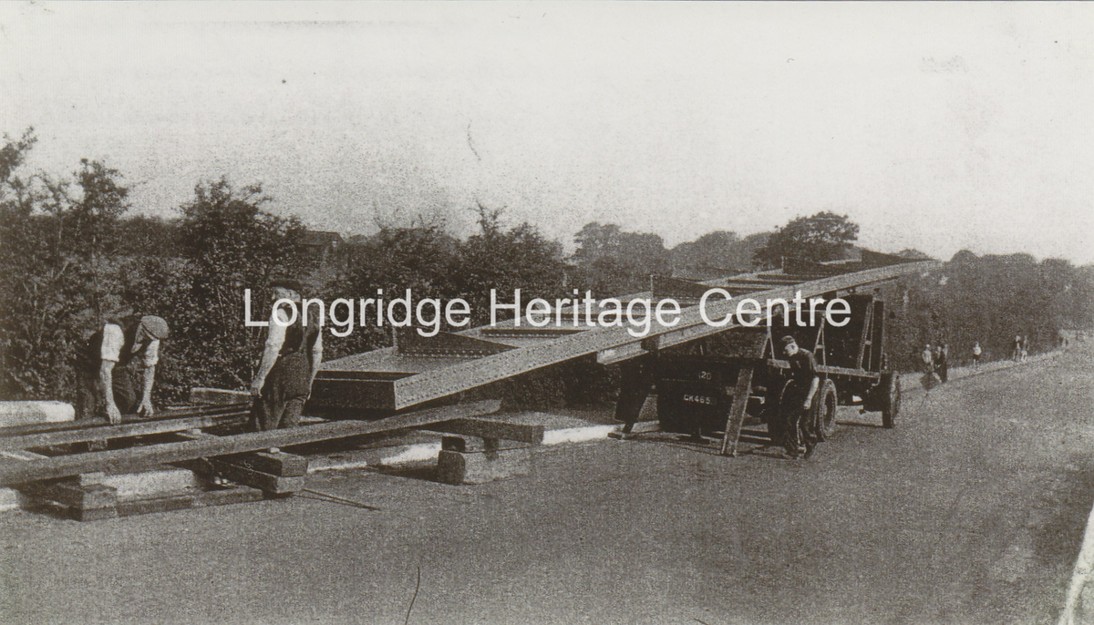 450B - Grimsargh Bridge - Showing Steel Delivery- 1939